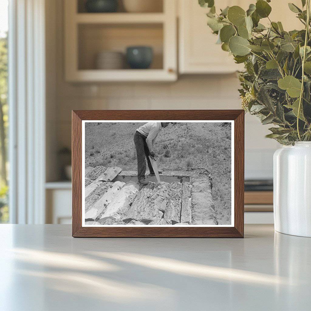 Adobe House Roof Detail Amalia New Mexico 1940 - Available at KNOWOL