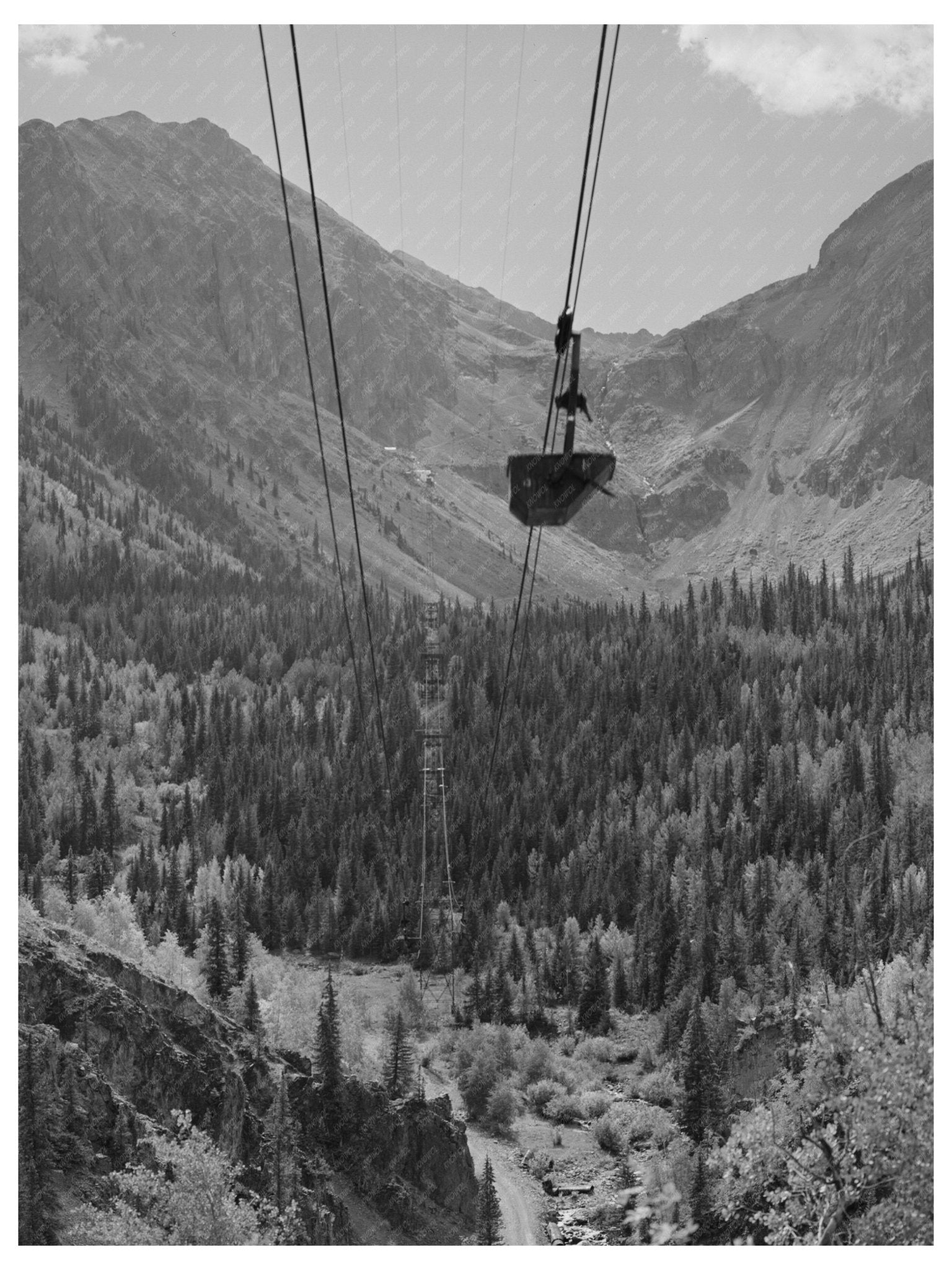 Aerial Tram for Ore Transport in San Juan County 1940 - Available at KNOWOL