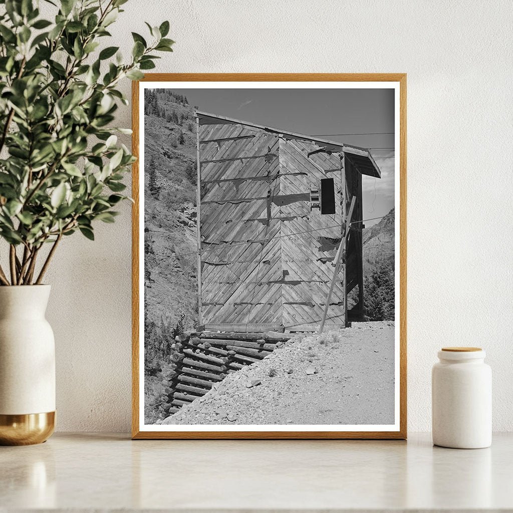 Aerial Tram Tower at Abandoned Gold Mine Ouray County 1940 - Available at KNOWOL