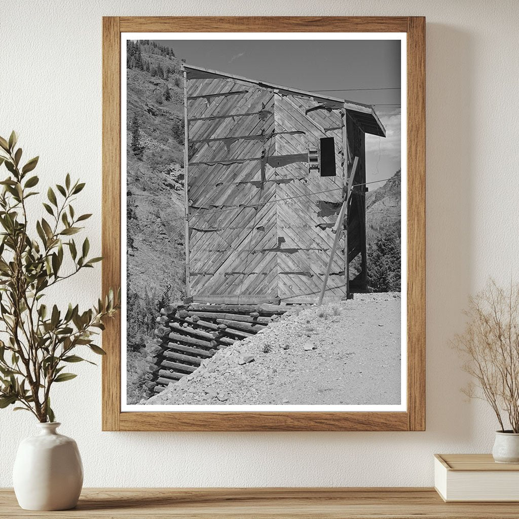 Aerial Tram Tower at Abandoned Gold Mine Ouray County 1940 - Available at KNOWOL
