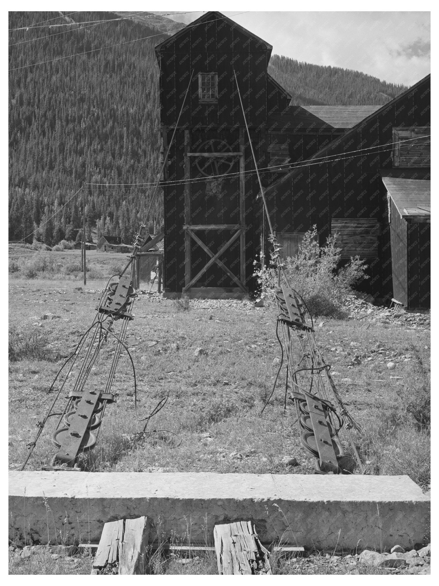 Aerial Tramway Cable Supports September 1940 San Juan County - Available at KNOWOL
