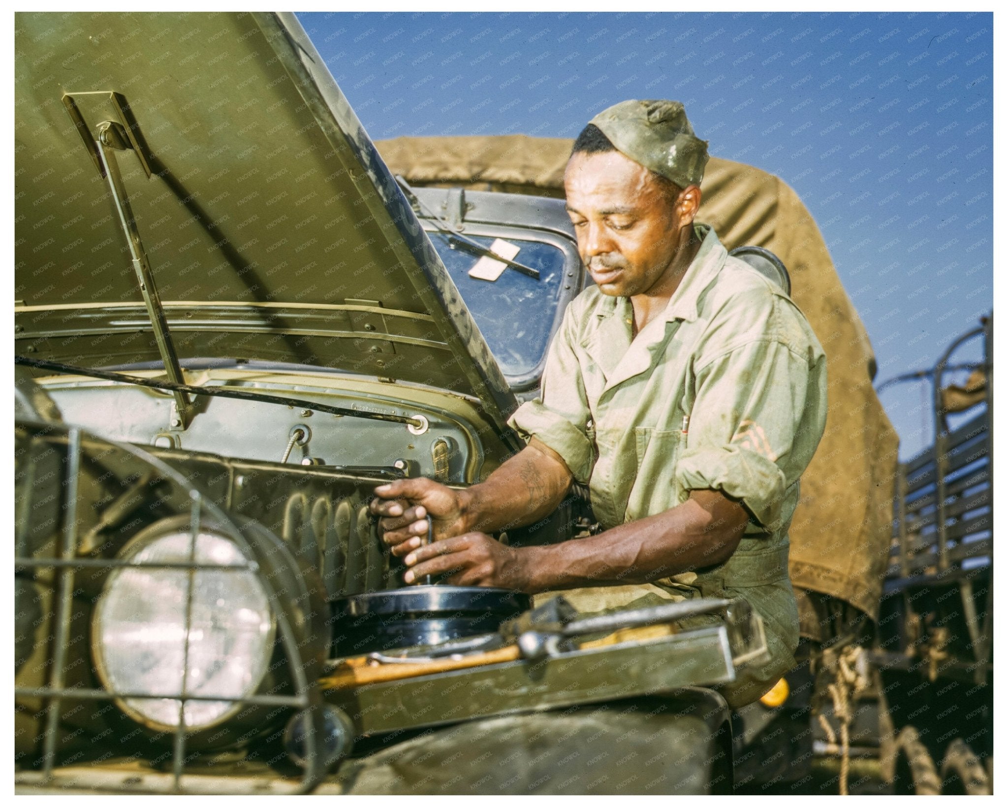 African American Mechanic at Fort Knox June 1942 - Available at KNOWOL
