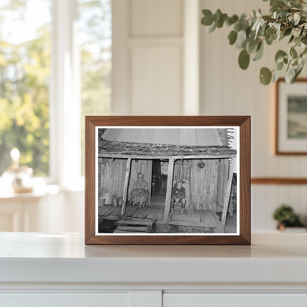 Aged Couple on Farm Porch Crowley Louisiana 1938 - Available at KNOWOL