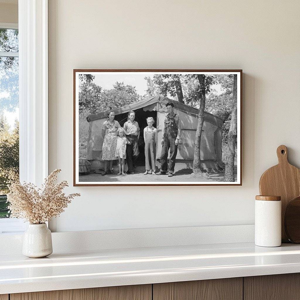 Agricultural Day Laborers in Tent Spiro Oklahoma 1939 - Available at KNOWOL