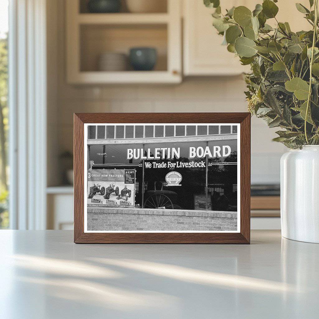 Agricultural Machinery Store Window Brownwood Texas 1939 - Available at KNOWOL