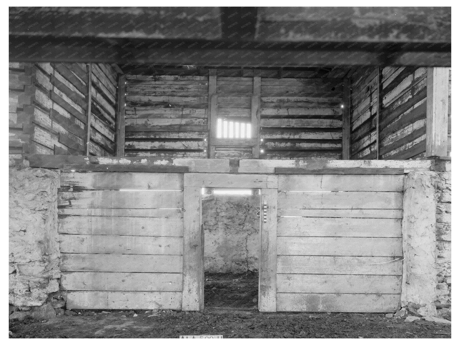 Chewacla Limeworks Convict Quarters Interior 1937