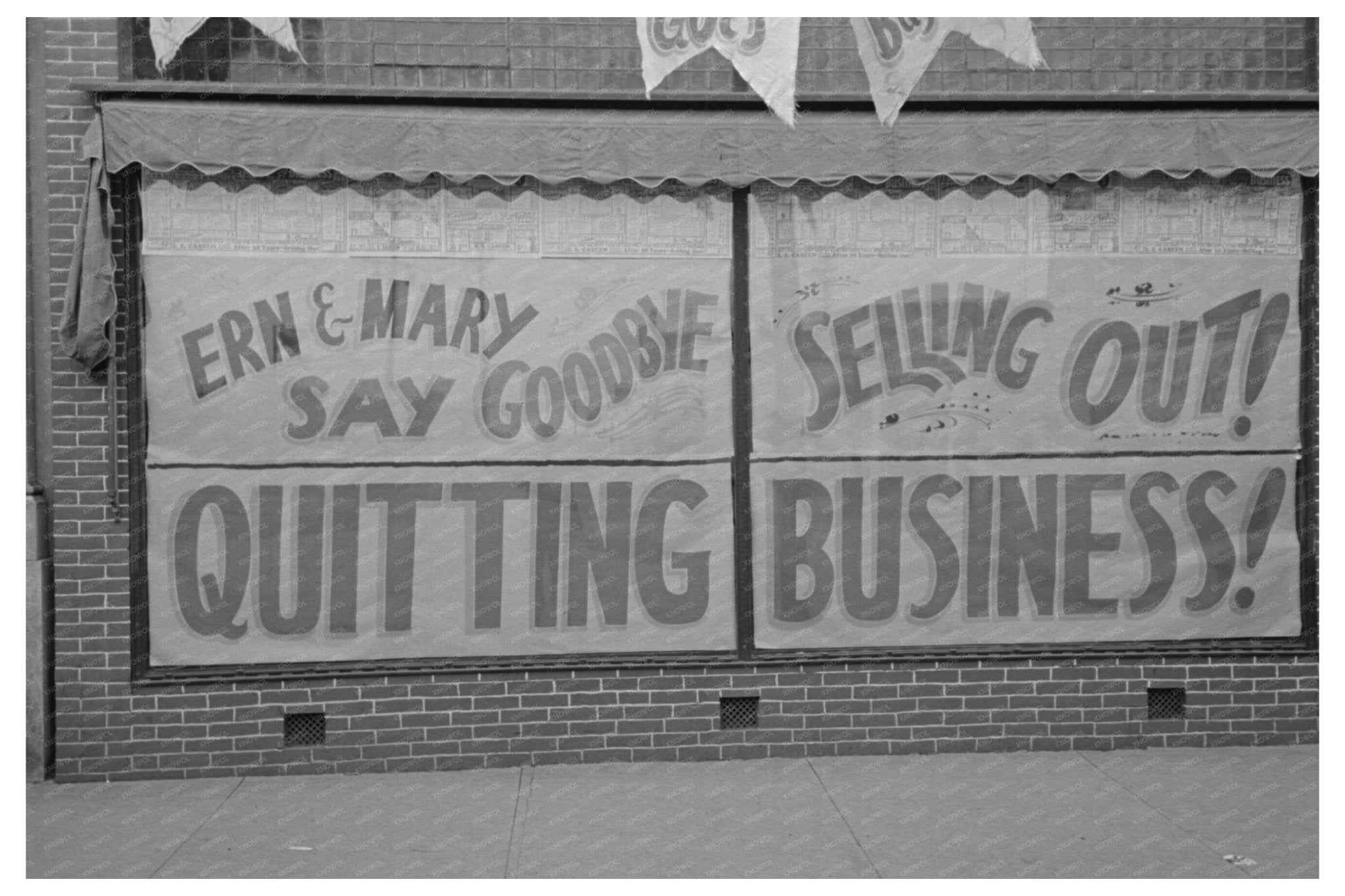 Aledo Illinois Storefront Sign May 1938 Vintage Photo - Available at KNOWOL