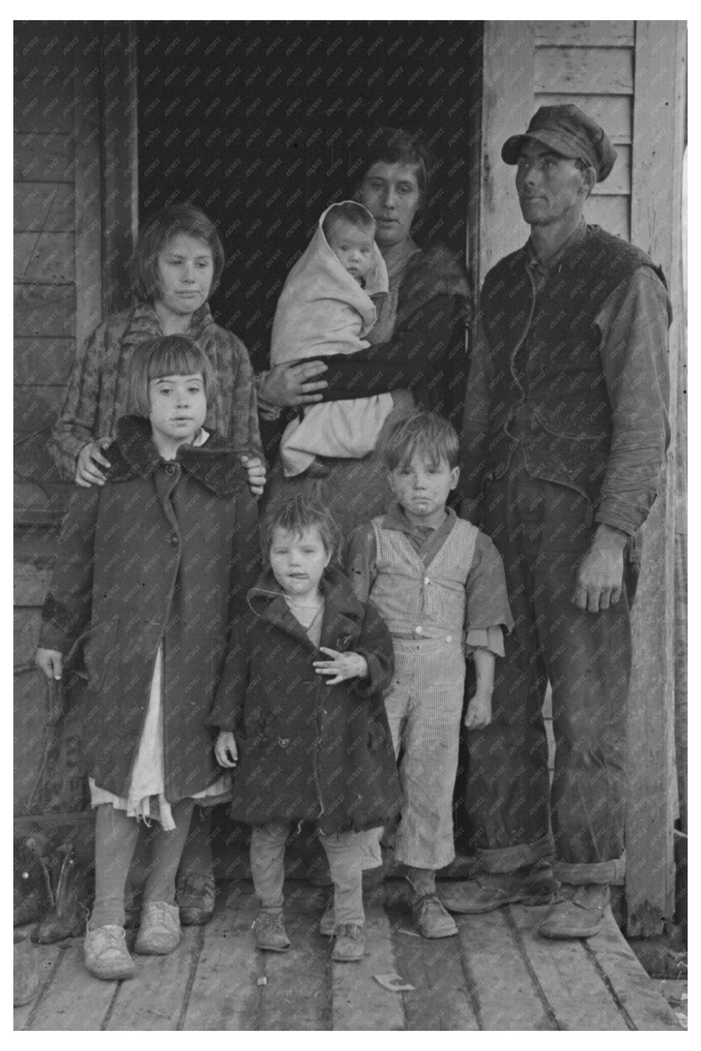Alfred Atkinson Family Tenant Farmers Iowa 1936 - Available at KNOWOL