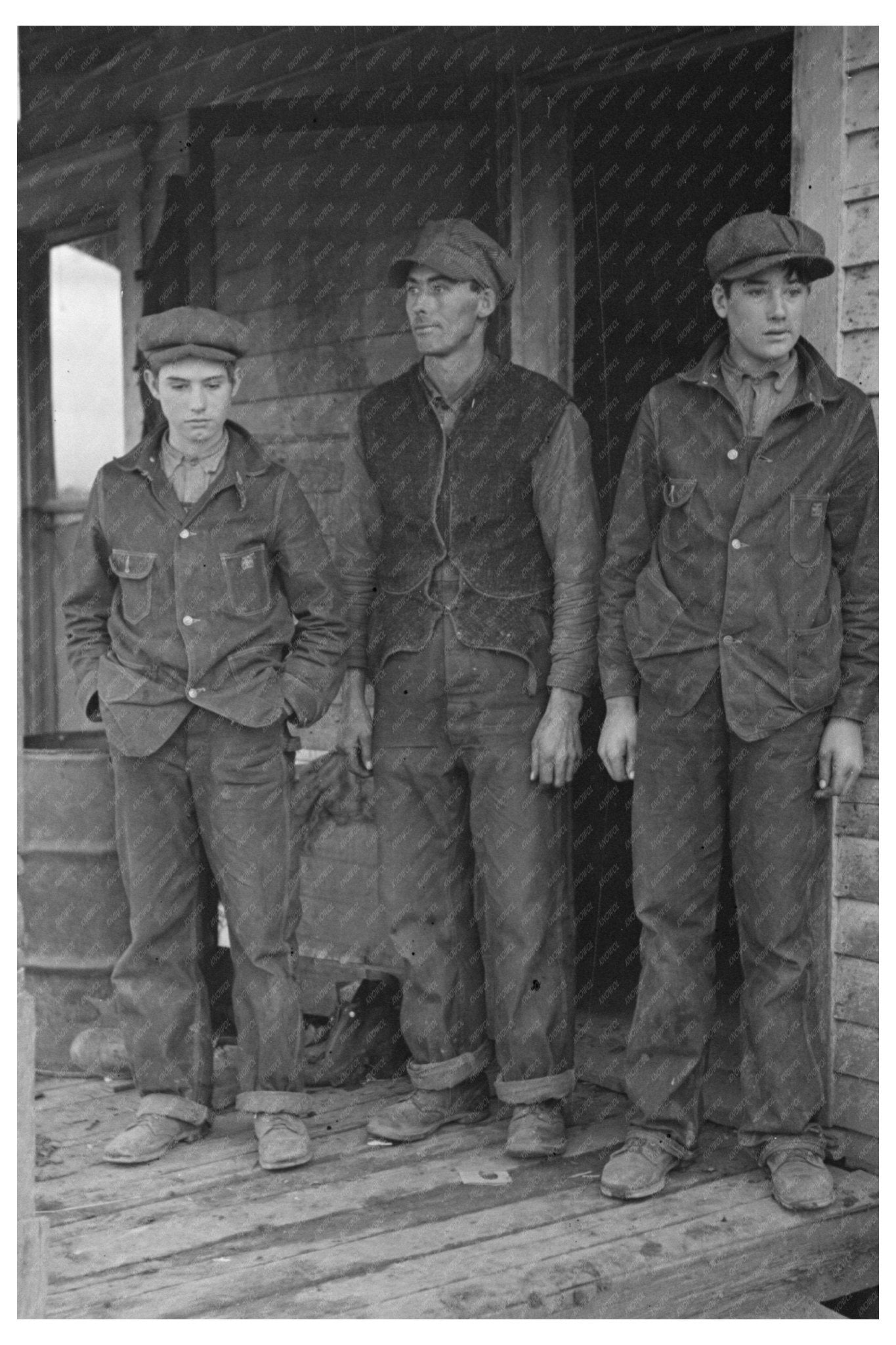 Alfred Atkinson with Sons Vintage Photo December 1936 - Available at KNOWOL