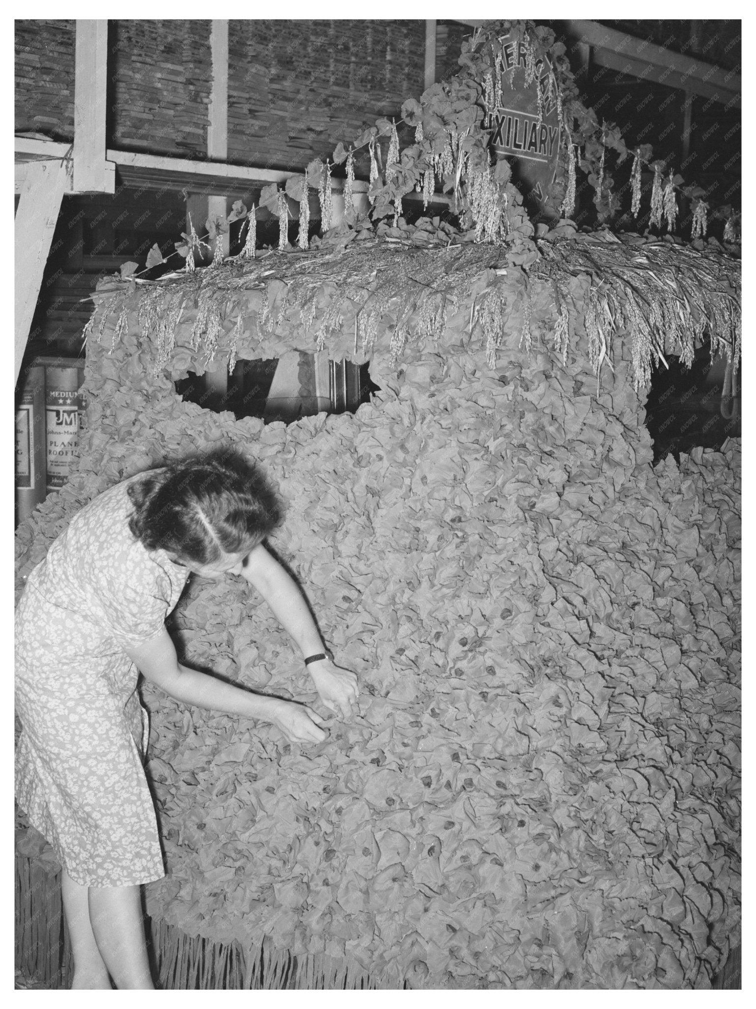 American Legion Auxiliary Float at National Rice Festival 1938 - Available at KNOWOL