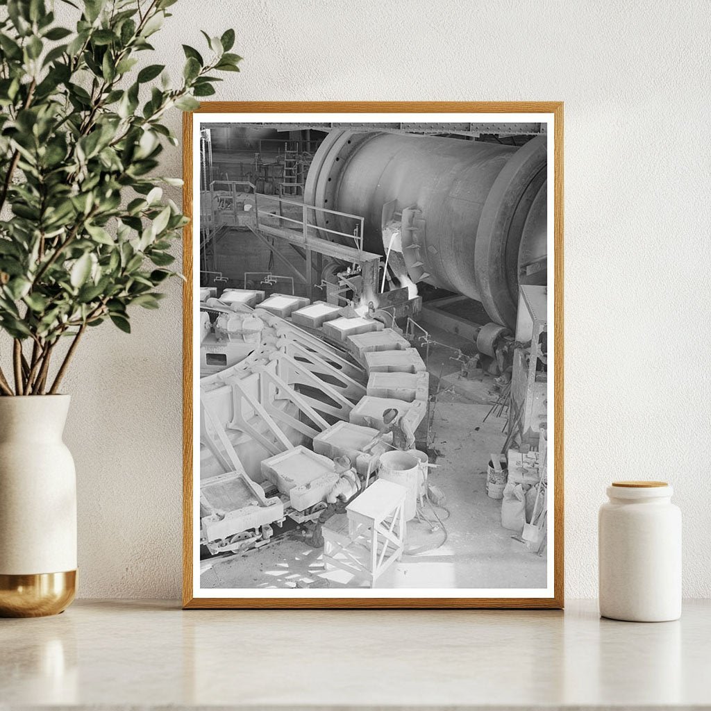 Anaconda Smelter Workers Pouring Copper Anodes 1942 - Available at KNOWOL