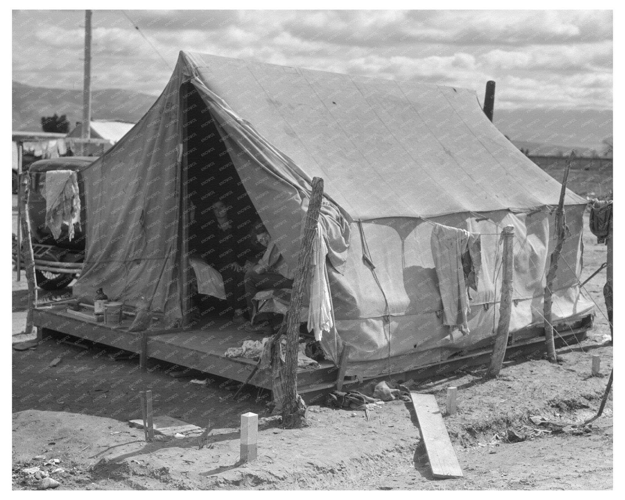 Arkansas Family Migrating to California February 1936 Vintage Photo - Available at KNOWOL