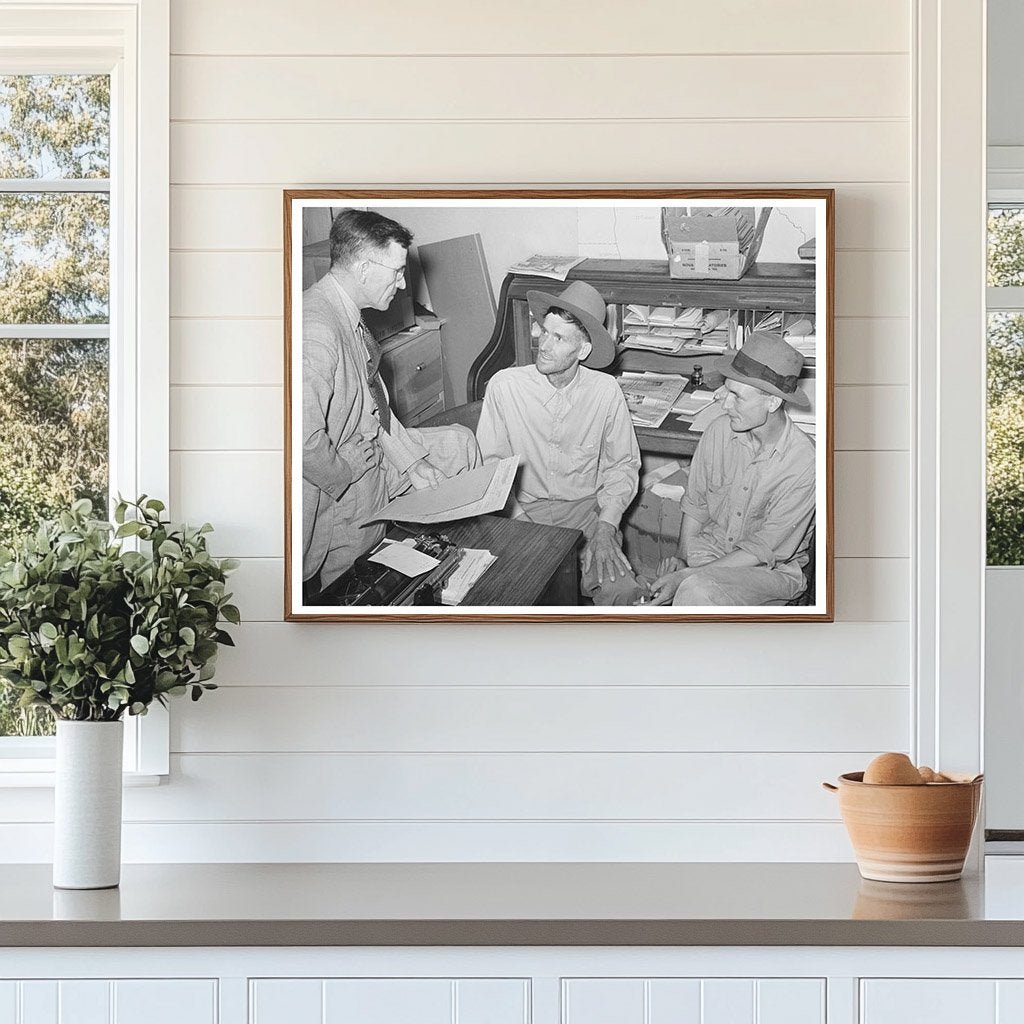 Assistant County Agent Engaging with Farmers San Augustine 1939 - Available at KNOWOL