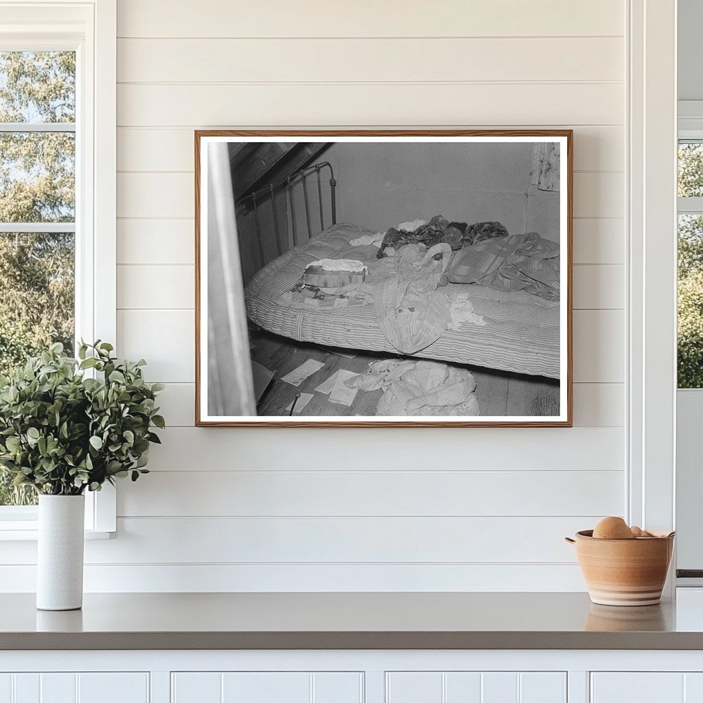 Attic Bedroom in North Dakota Farmhouse 1937 - Available at KNOWOL