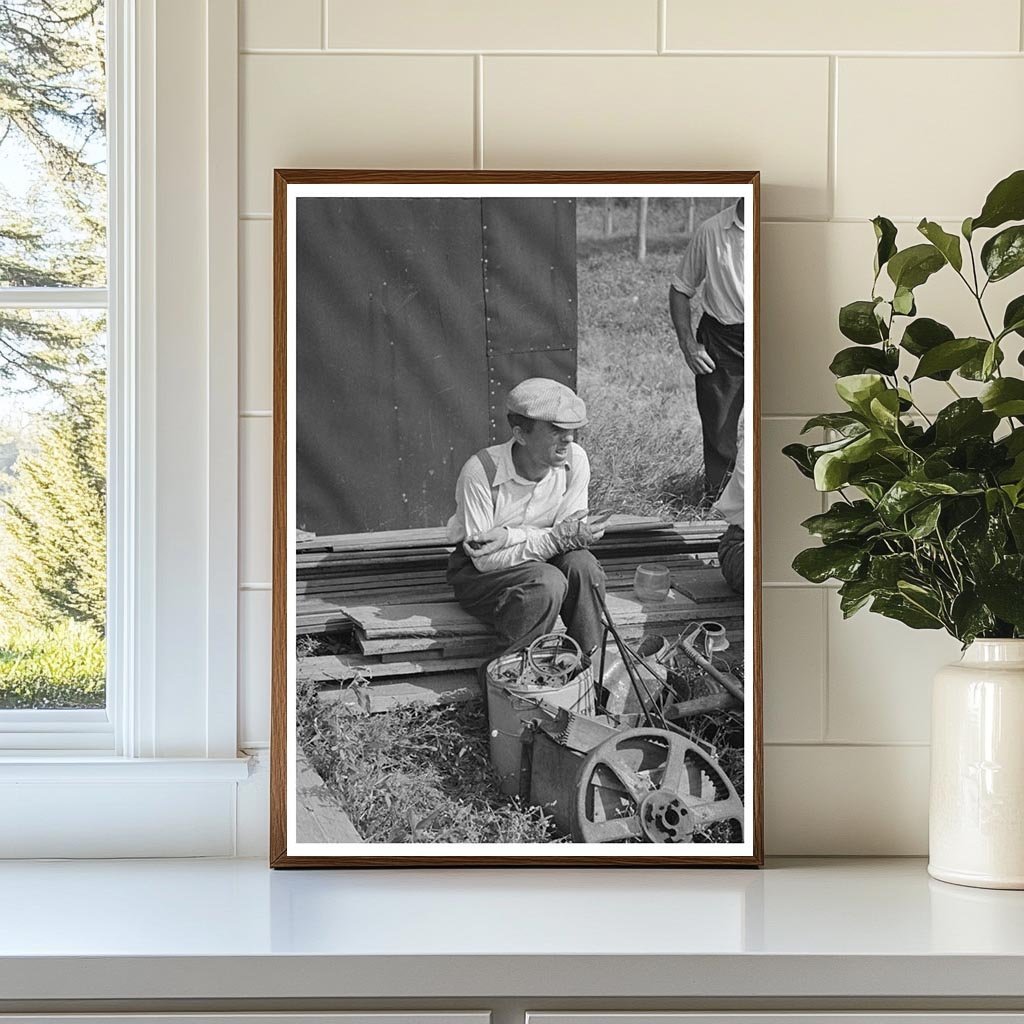 Auction Scene at Sparlin Farm Orth Minnesota August 1937 - Available at KNOWOL