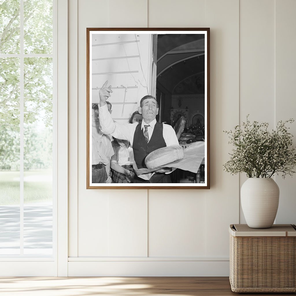 Auctioneer at Fiesta of the Holy Ghost Santa Clara 1942 - Available at KNOWOL