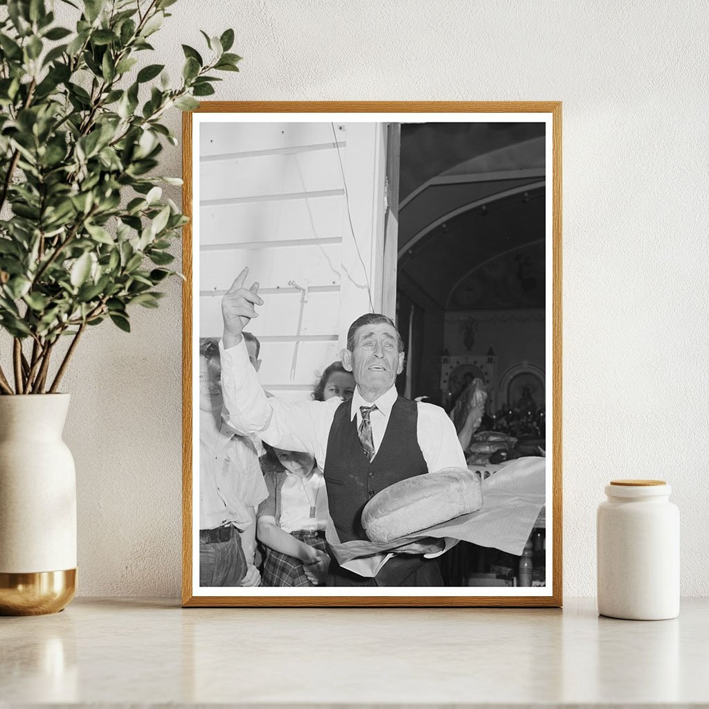 Auctioneer at Fiesta of the Holy Ghost Santa Clara 1942 - Available at KNOWOL