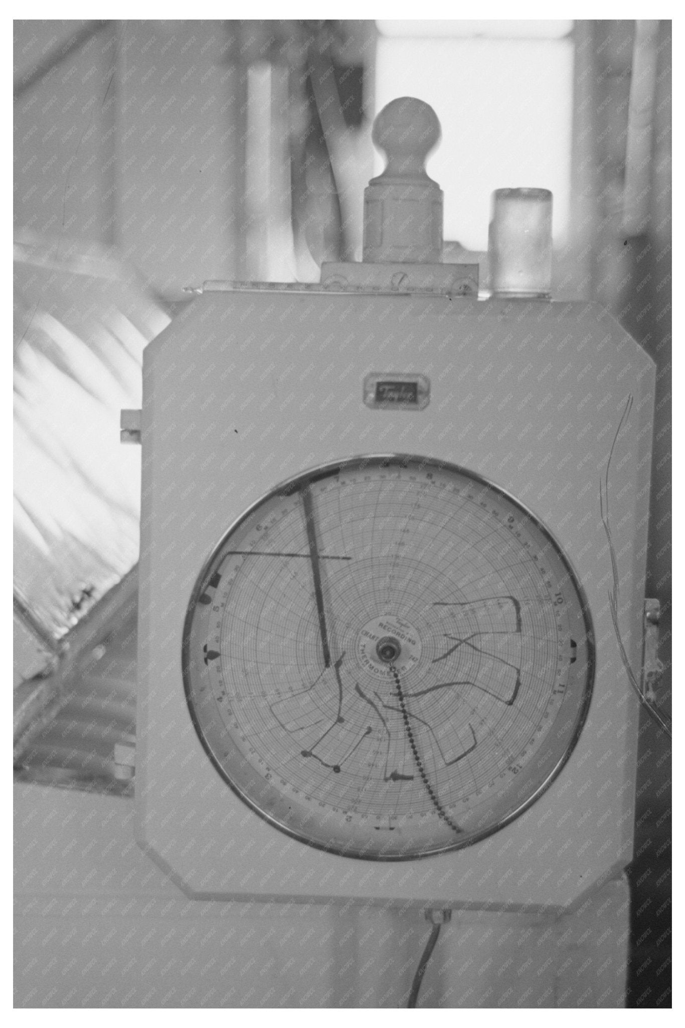 Automatic Recording Thermometer in Ruthven Iowa 1936 - Available at KNOWOL