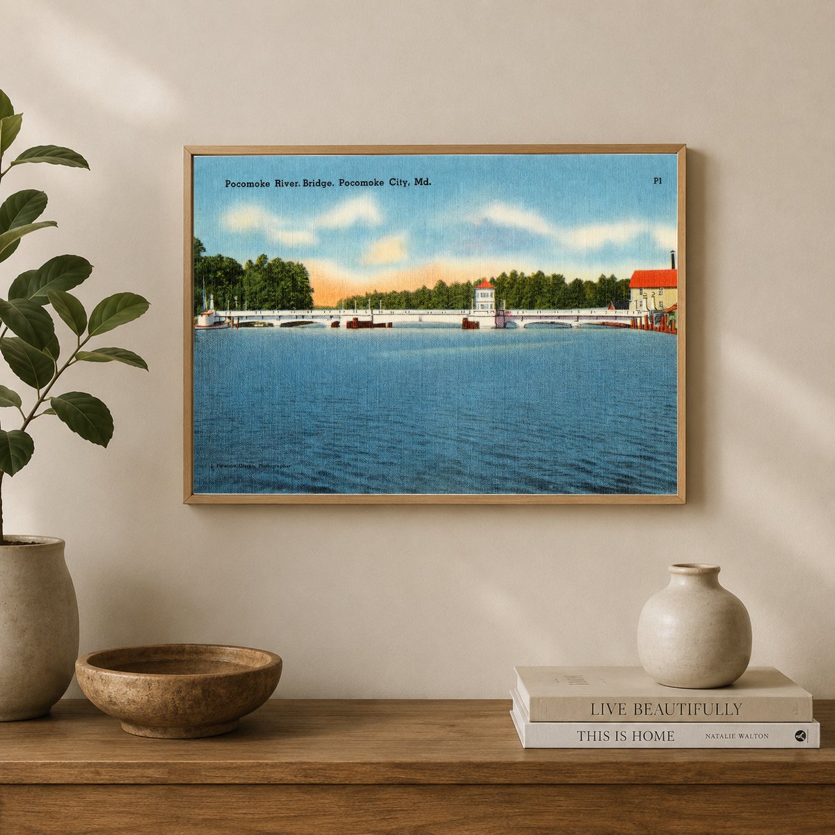 Pocomoke River Bridge, Pocomoke City, MD — Vintage Maryland Postcard