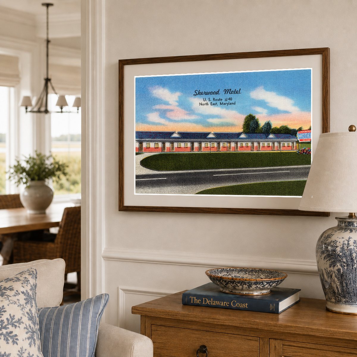 Sherwood Motel, U. S. Route #40, North East, Maryland — Vintage Maryland Postcard