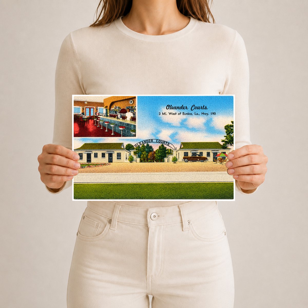 Eunice, LA: Oleander Courts, 3 mi. west of Eunice, La., Hwy. 190