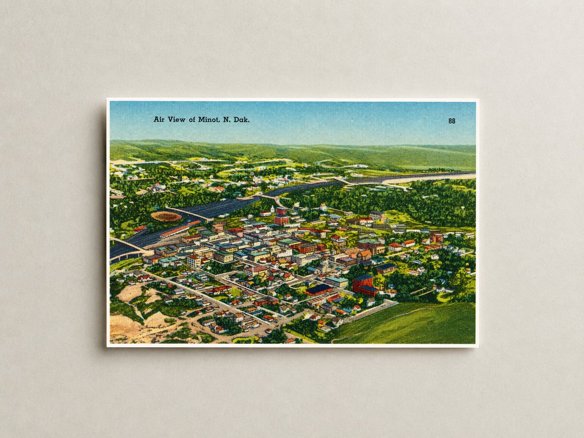 Minot, ND: Air view of Minot
