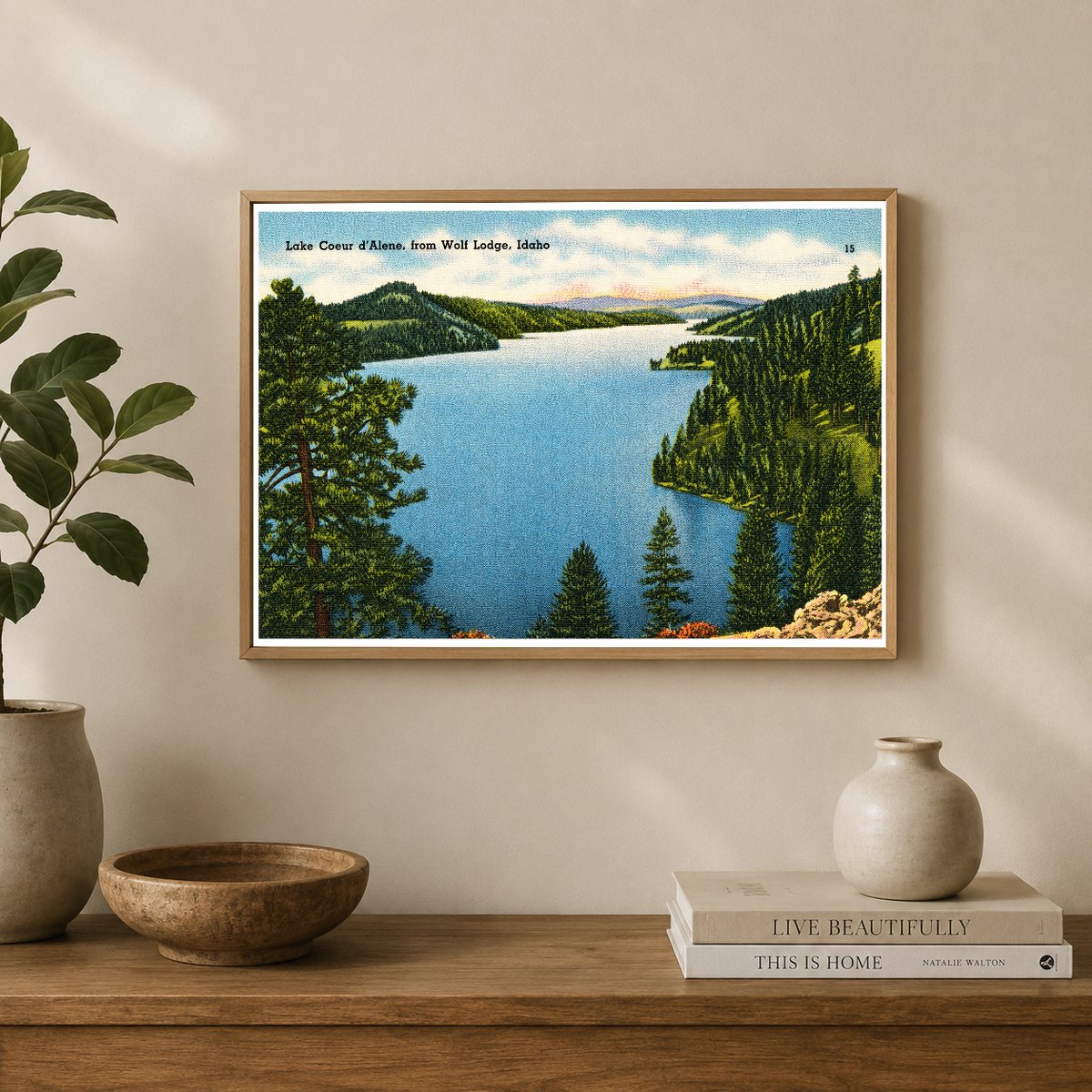 Coeur d'Alene Lake, ID: Lake Coeur d'Alene, from Wolf Lodge