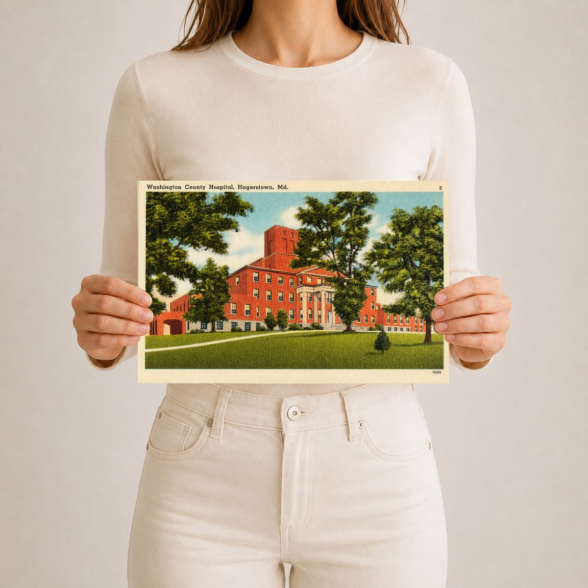 Washington County Hospital, Hagerstown, MD — Vintage Maryland Postcard