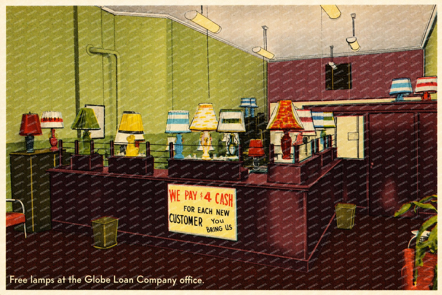 Birmingham, AL: Free lamps at the Globe Loan Company office