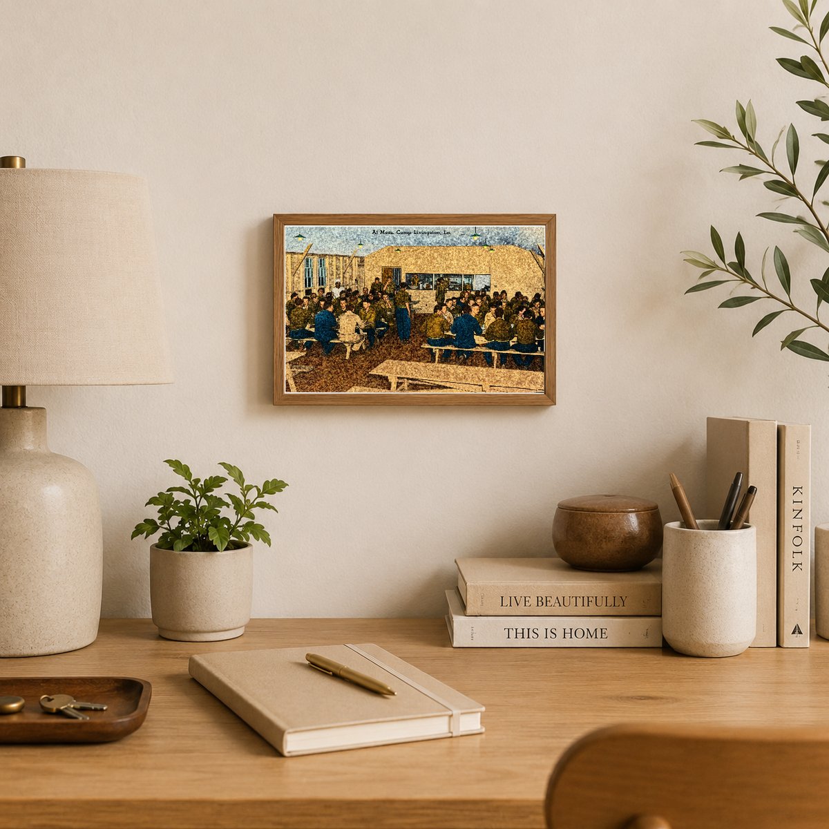 Pineville, LA: At mess, Camp Livingston