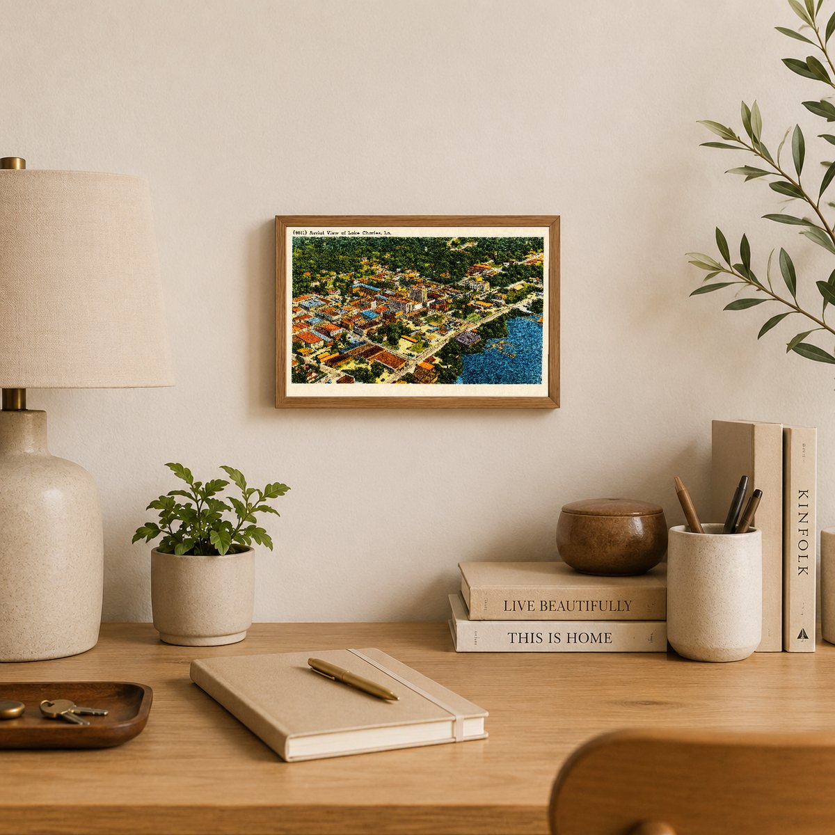 Lake Charles, LA: (9611) Aerial View of Lake Charles