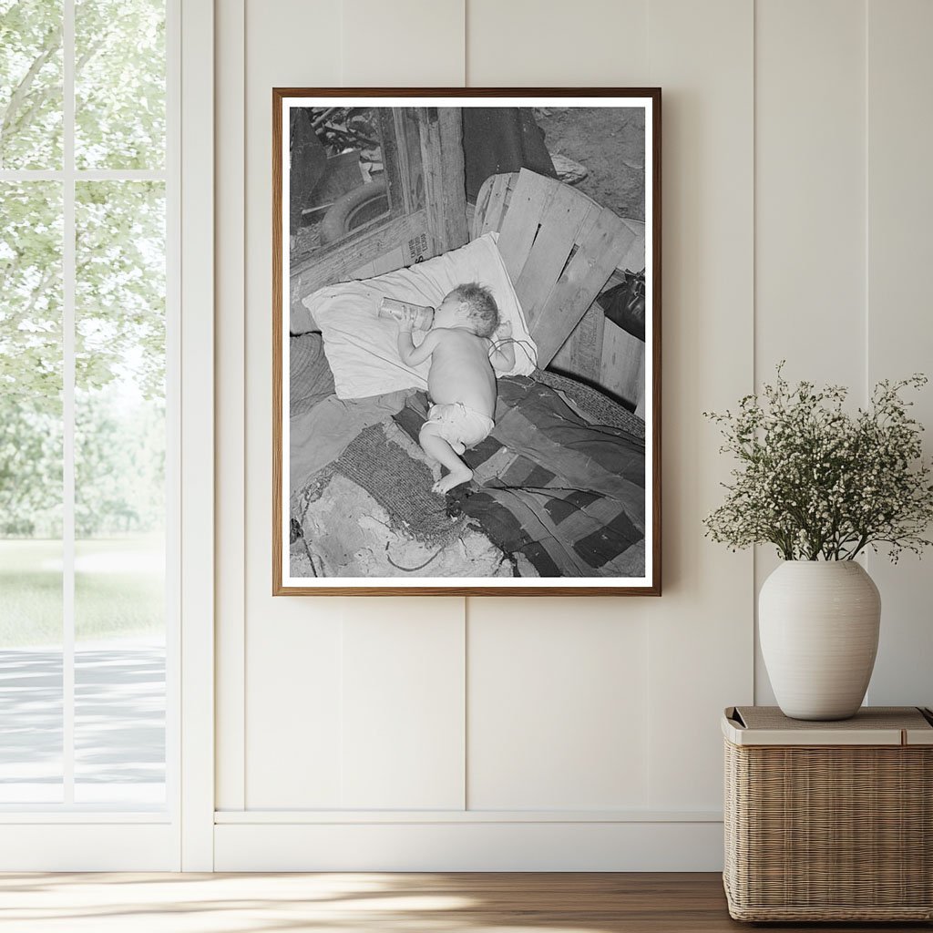 Baby with Bottle in Oklahoma Shack July 1939 - Available at KNOWOL