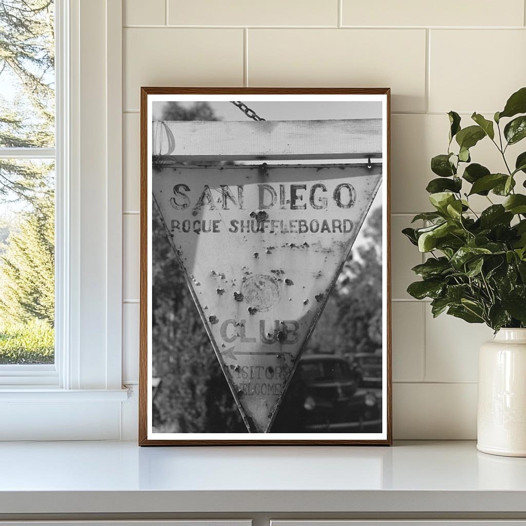 Balboa Park Sign San Diego June 1941 Vintage Photo - Available at KNOWOL