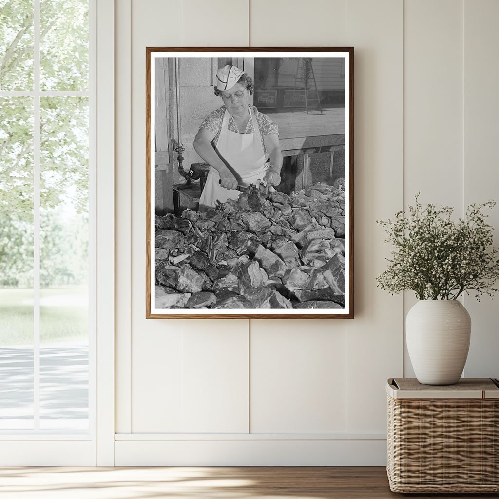 Barbecue Preparation at Holy Ghost Fiesta Santa Clara 1942 - Available at KNOWOL