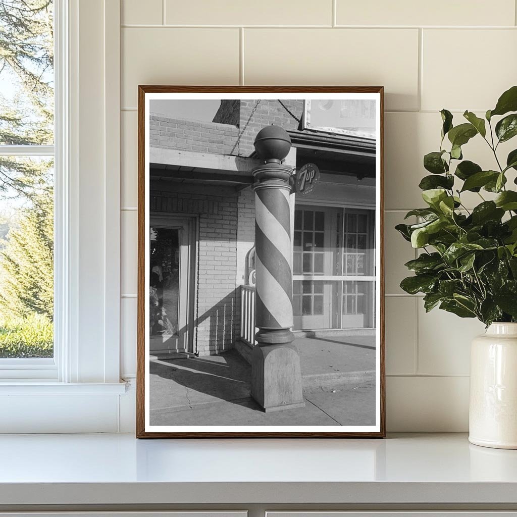 Barber Pole in Muskogee Oklahoma July 1939 - Available at KNOWOL