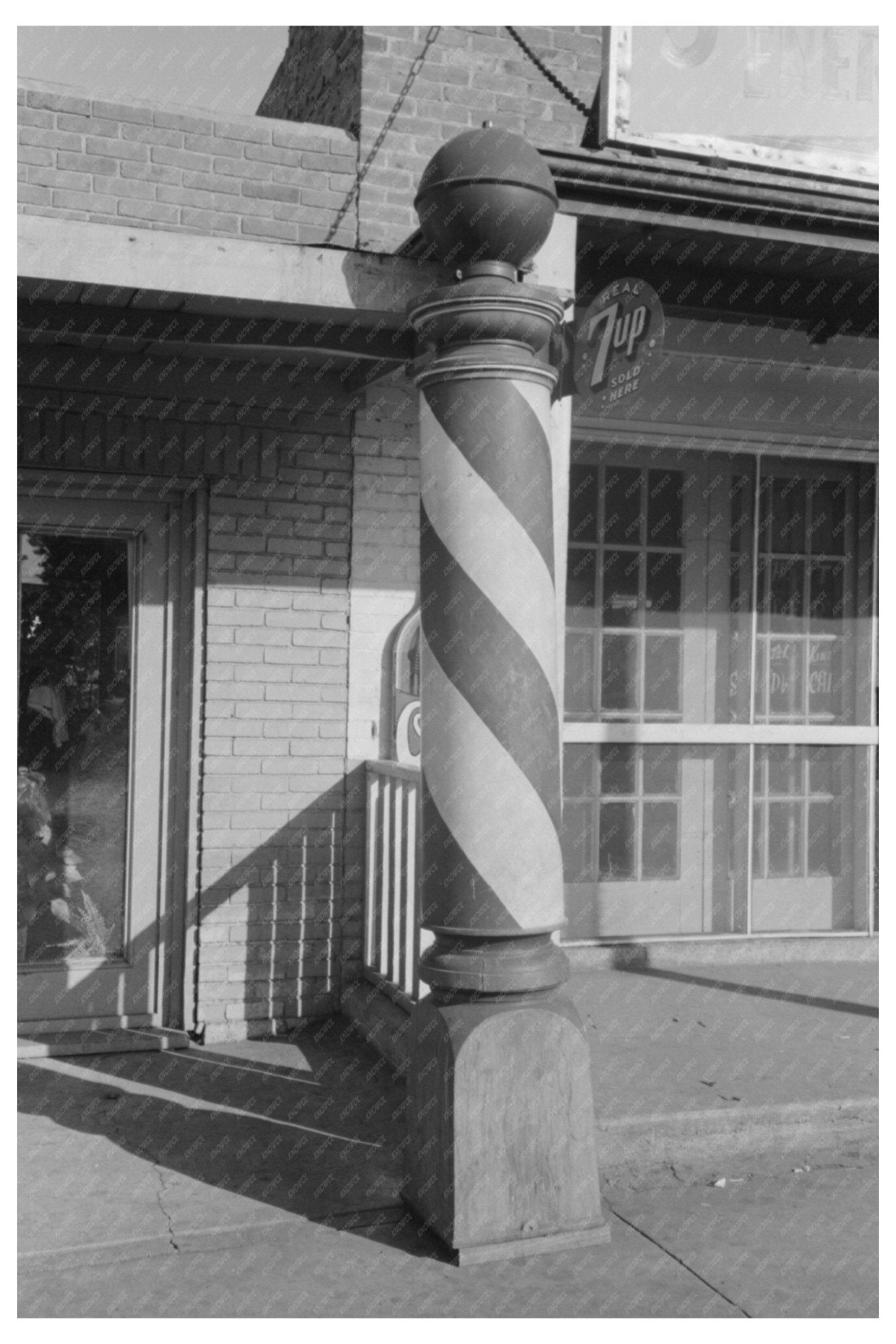 Barber Pole in Muskogee Oklahoma July 1939 - Available at KNOWOL