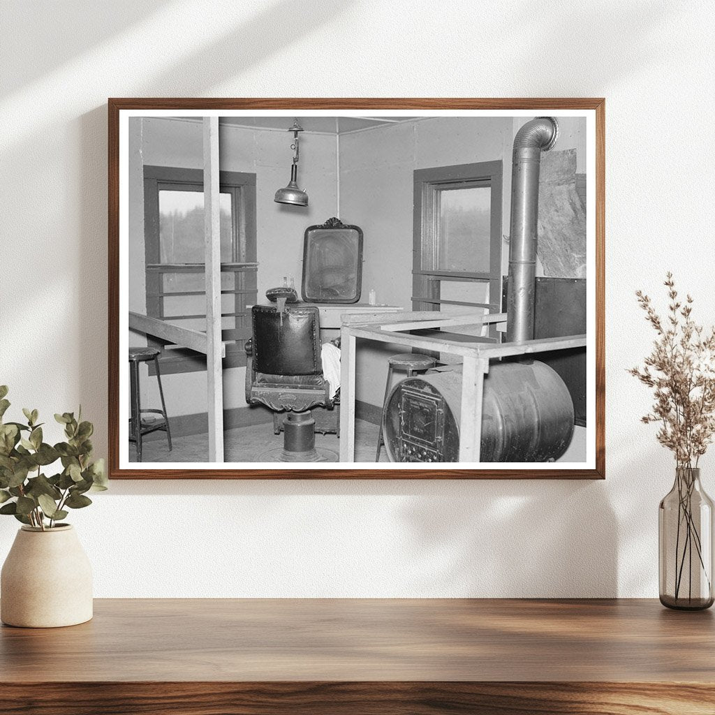Barber Shop in Saloon Craigville Minnesota August 1937 - Available at KNOWOL