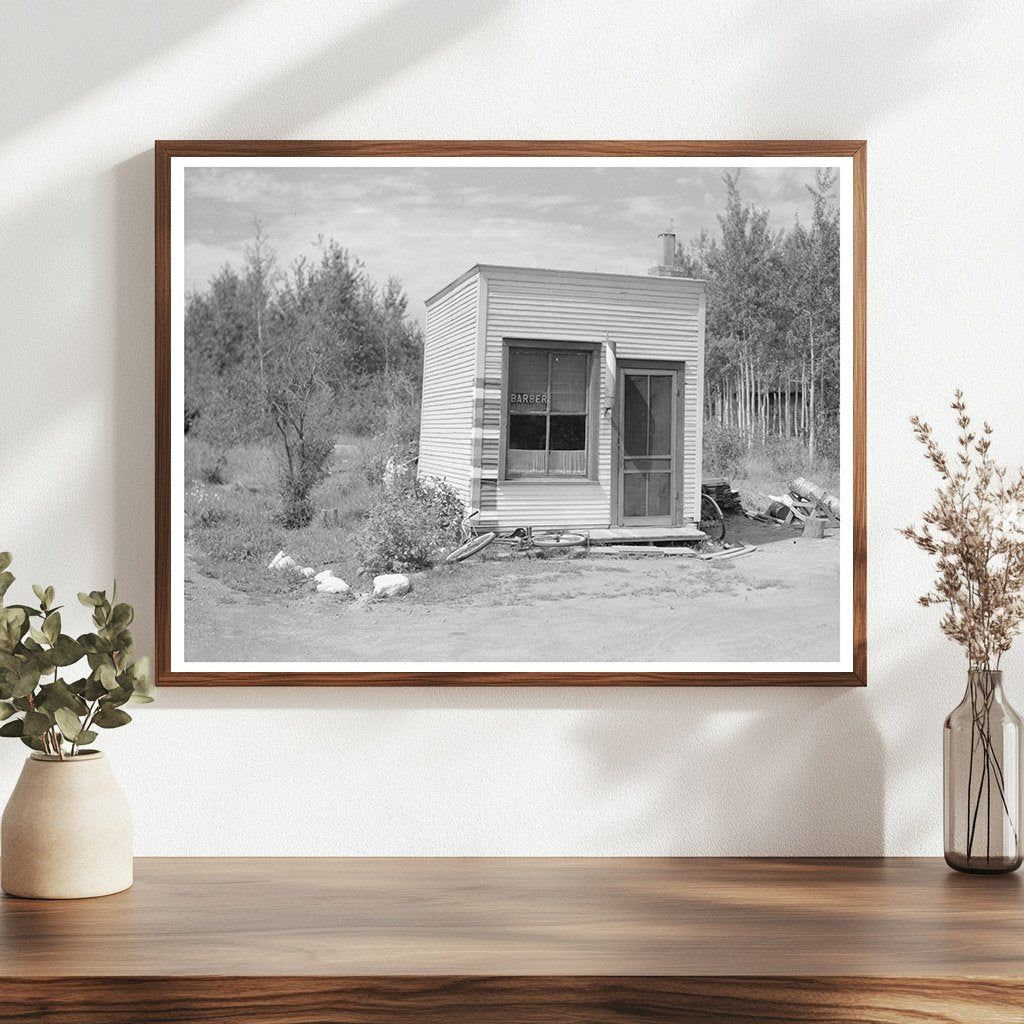 Barber Shop in Twig Minnesota August 1937 - Available at KNOWOL