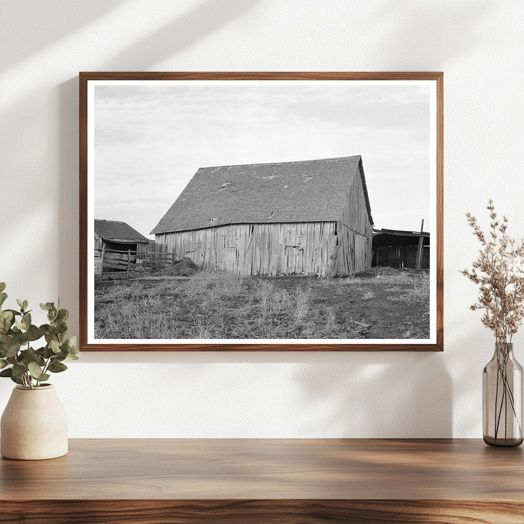 Barn on Clifford Hainlines Farm Ringgold Iowa 1937 - Available at KNOWOL