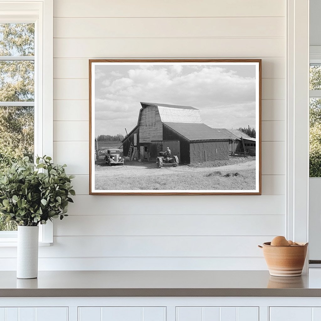 Barn on J W Panchots Farm Northome Minnesota 1937 - Available at KNOWOL