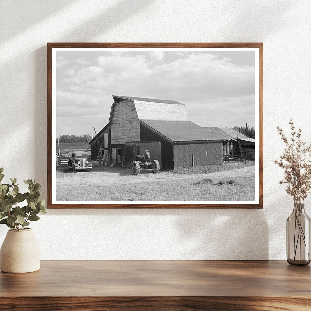 Barn on J W Panchots Farm Northome Minnesota 1937 - Available at KNOWOL