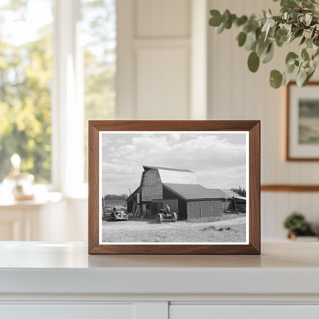 Barn on J W Panchots Farm Northome Minnesota 1937 - Available at KNOWOL