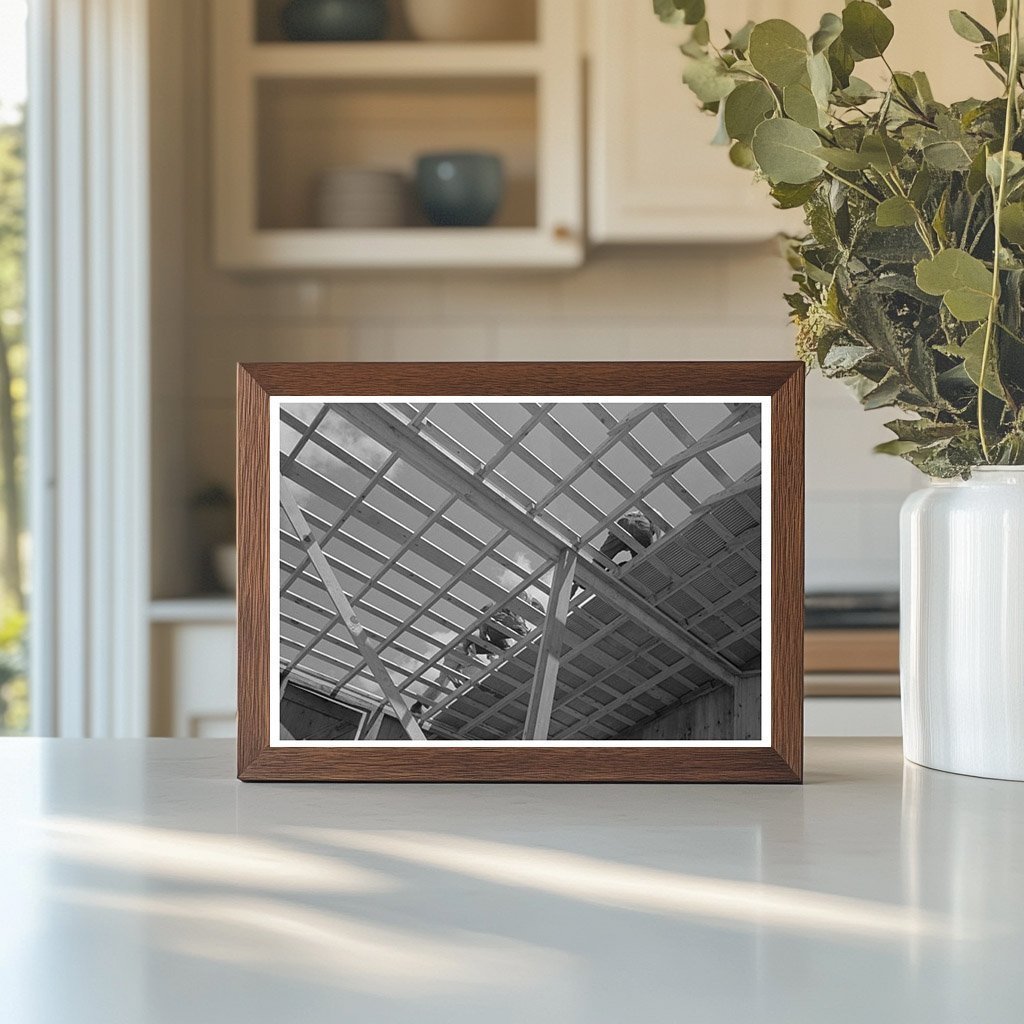 Barn Roof Construction Southeast Missouri May 1938 - Available at KNOWOL