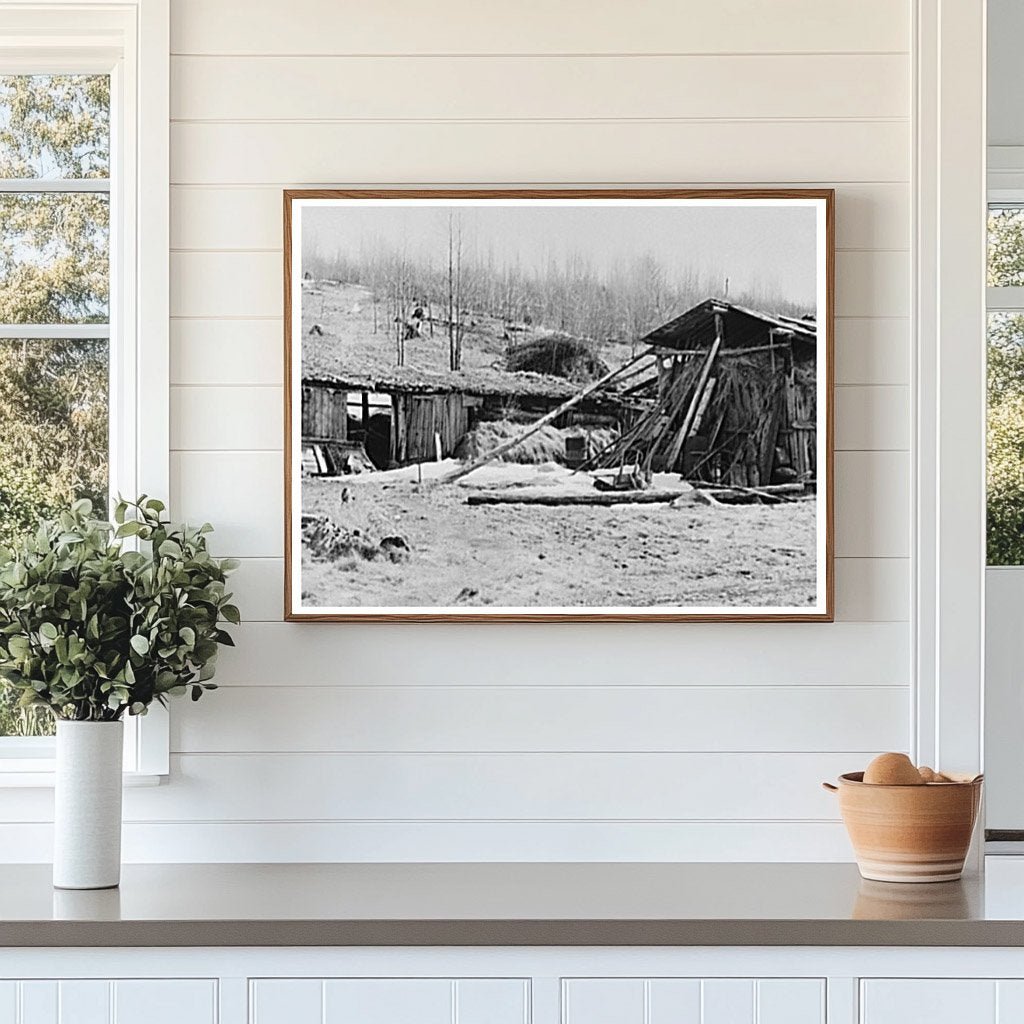 Barns on Buckboard Charlies Land Iron River Michigan 1937 - Available at KNOWOL