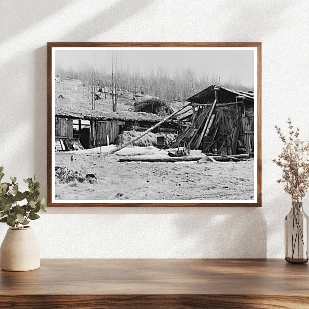 Barns on Buckboard Charlies Land Iron River Michigan 1937 - Available at KNOWOL