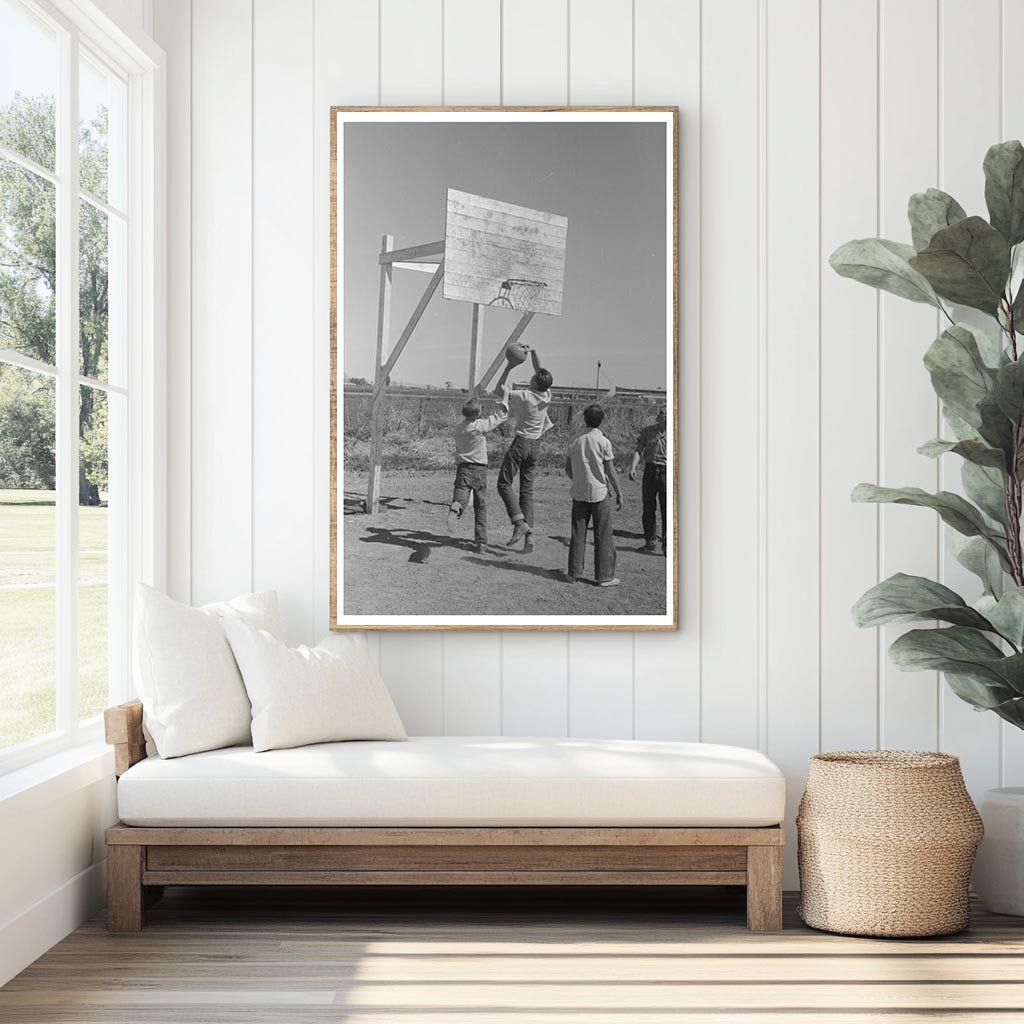 Basketball Game at Farmworkers Community Event Yuma 1942 - Available at KNOWOL