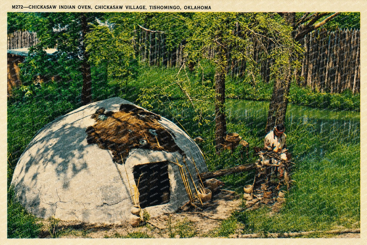 Tsa La Gi Indian Village, OK: A Cherokee medicine man or Dida:hnvwi:sg (I)
