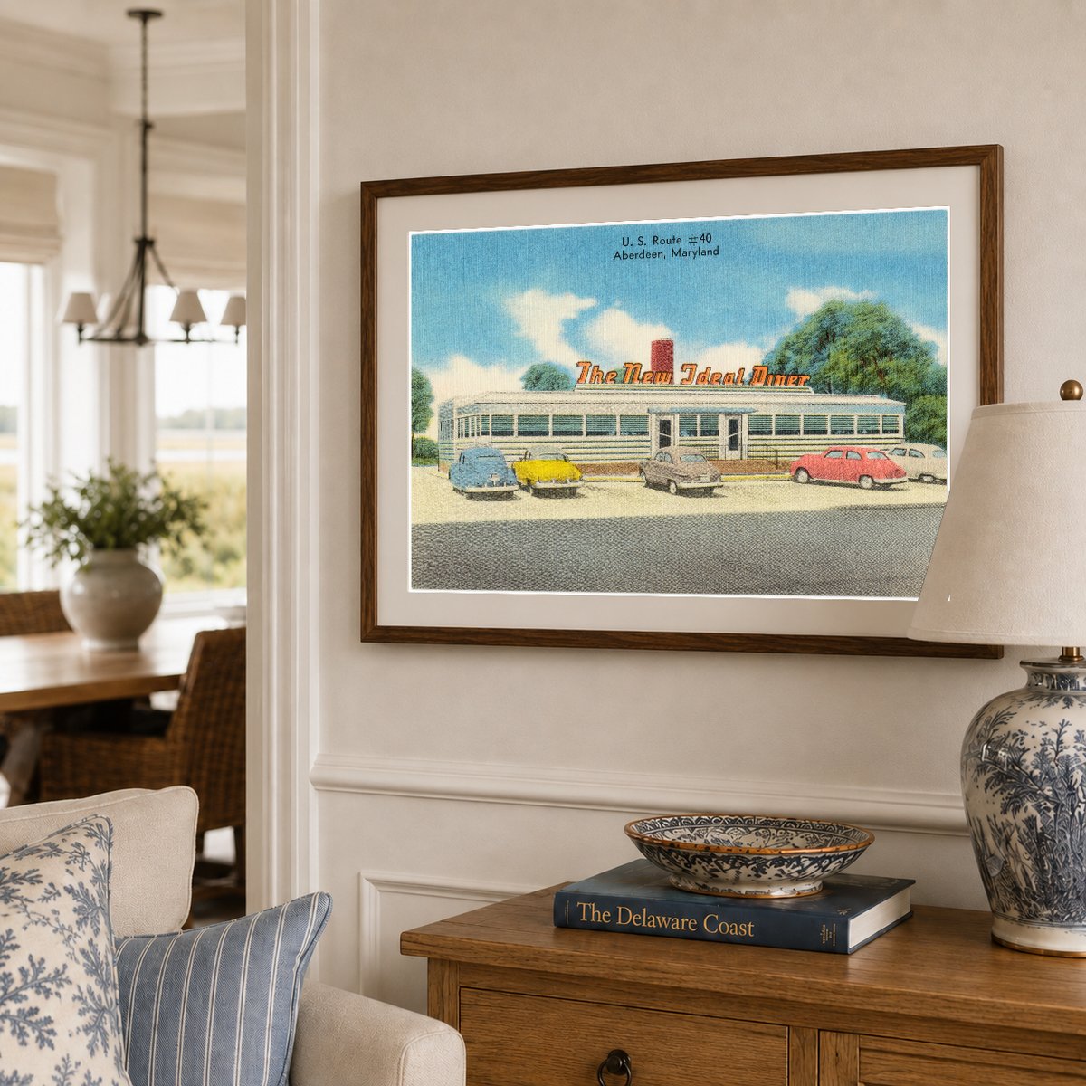 The New Ideal Diner, U. S. Route #40, Aberdeen, Maryland — Vintage Maryland Postcard