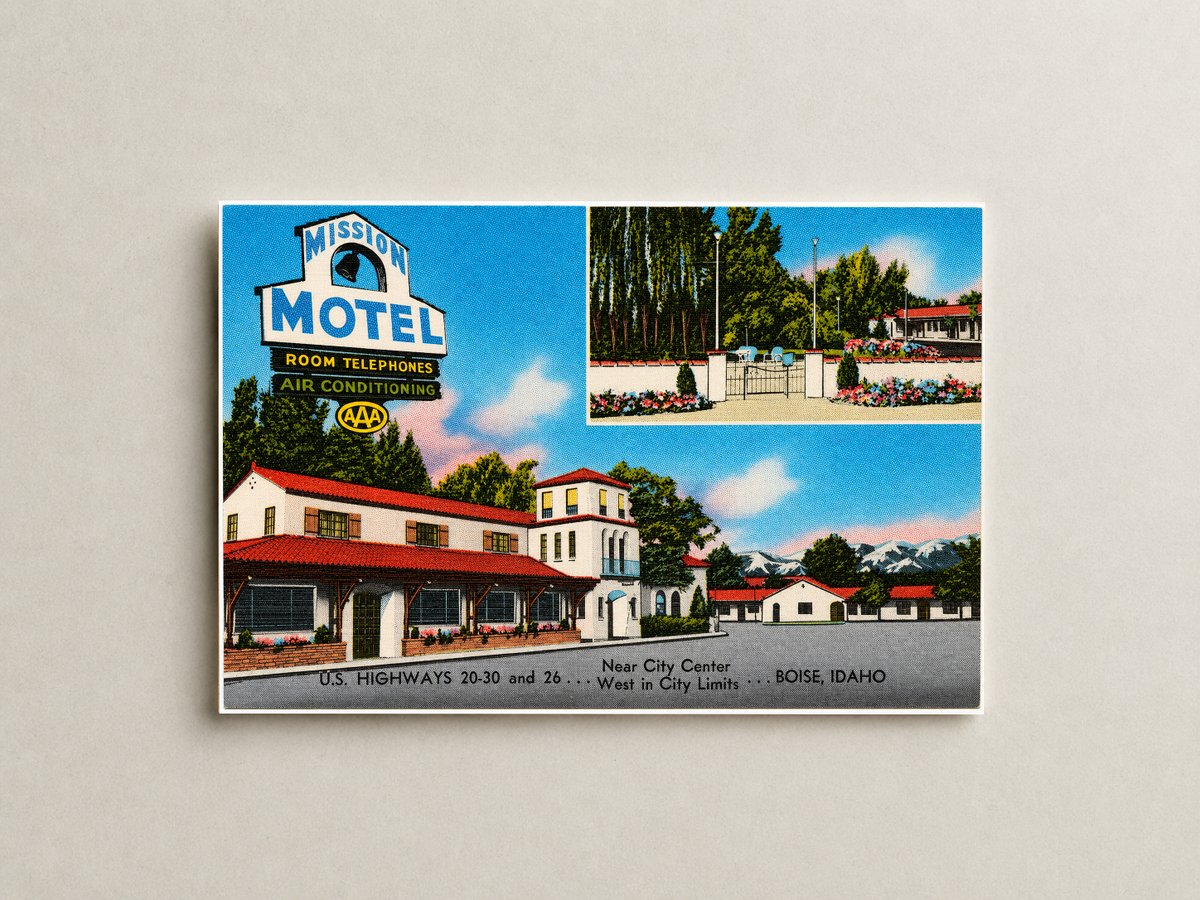 Boise, ID: Mission Motel, near city center, U.S. highways 20-30 and 26, west in city limits