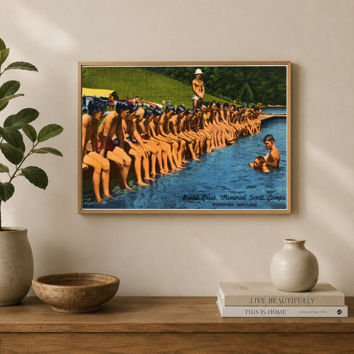 Broad Creek Memorial Scout Camps — Vintage Maryland Postcard